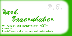 mark bauernhuber business card